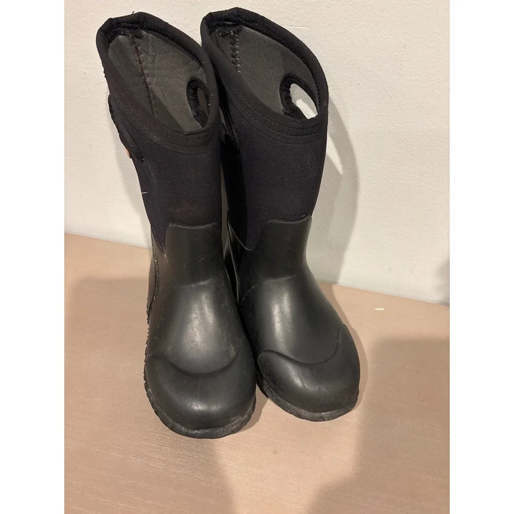 Bogs Kids York Solid Black Waterproof Insulated Winter Boots 72601-001 Size 11